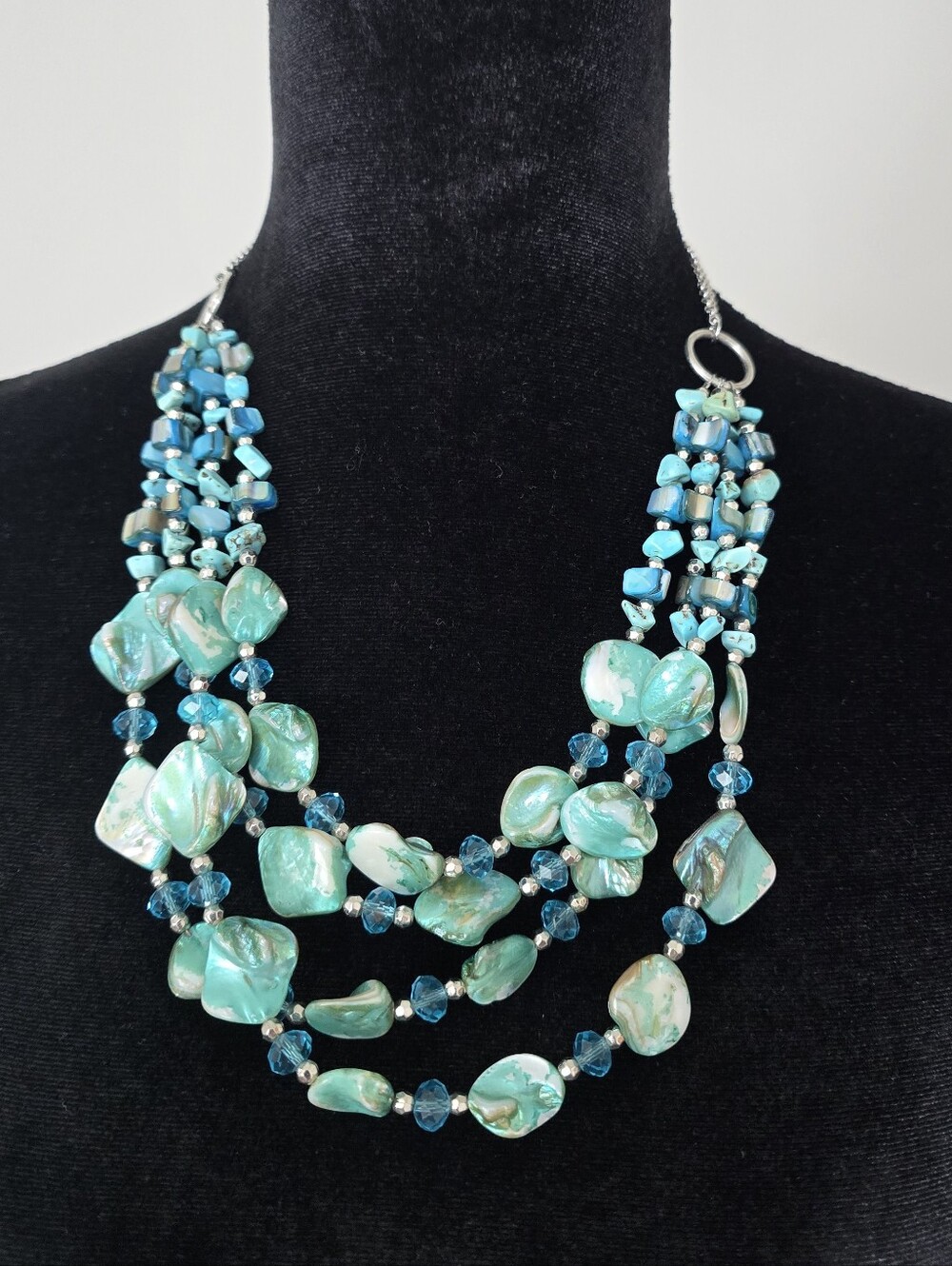 Turquoise Multi-Strand Beaded Necklace